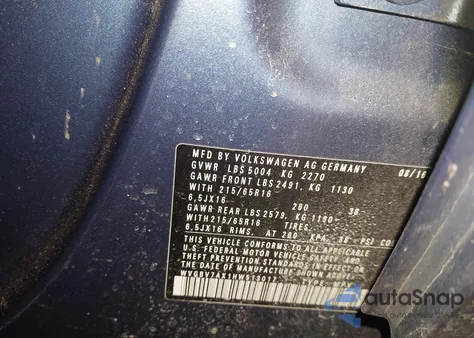 2017 Volkswagen Tiguan 2.0T S z USA, uszkodzony, nr VIN WVGBV7AX1HW513017